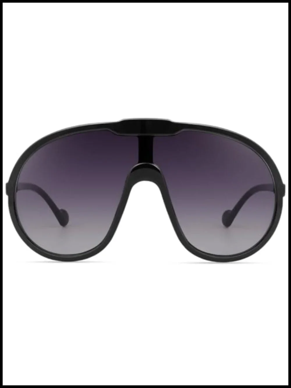 Oversized Shield Aviator Sunglasses UV400 Protection